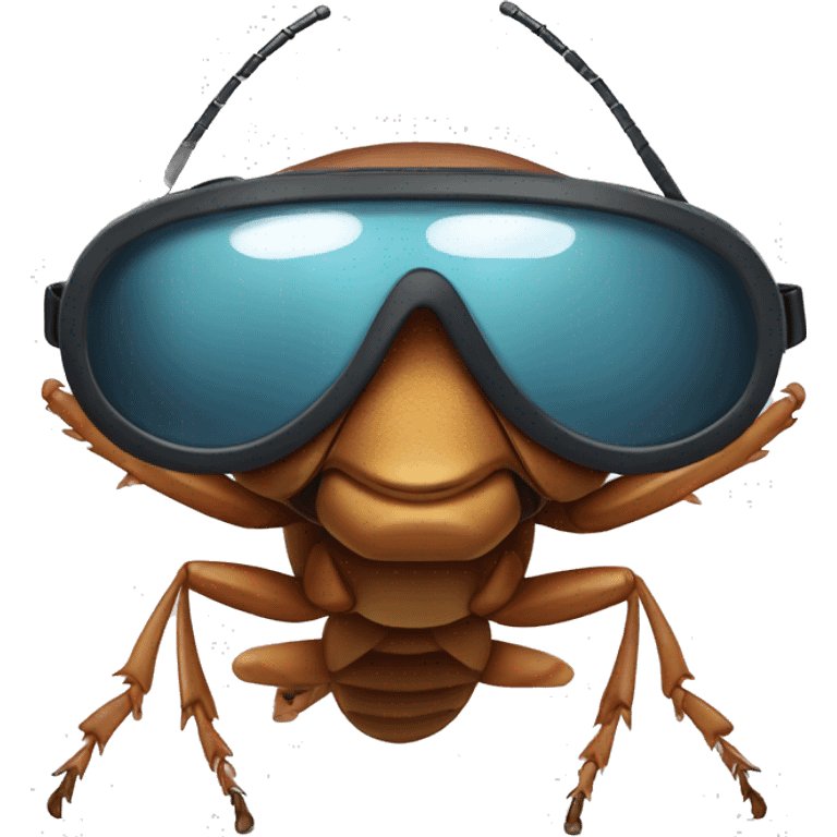 Cockroach with ski goggles  emoji