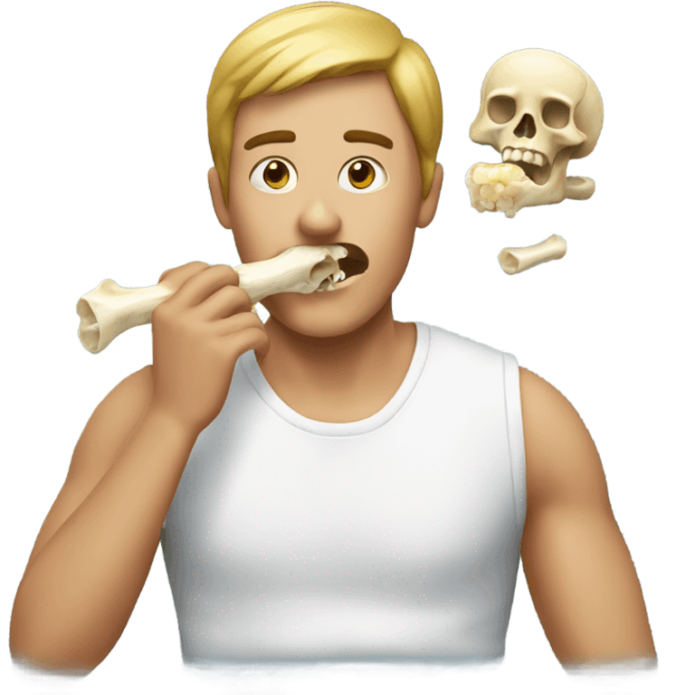 guy eating a bone emoji