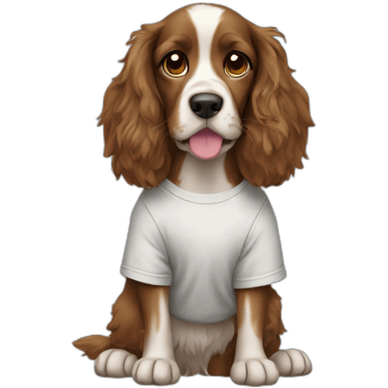 spaniel in a t-shirt emoji