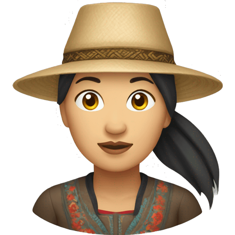 Kyrgyz woman with national hat emoji