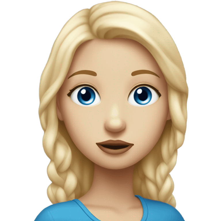 blue eyes home alone kissing blonde girl emoji