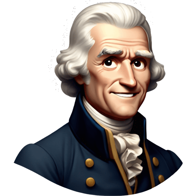 Thomas Jefferson smiling and winking emoji