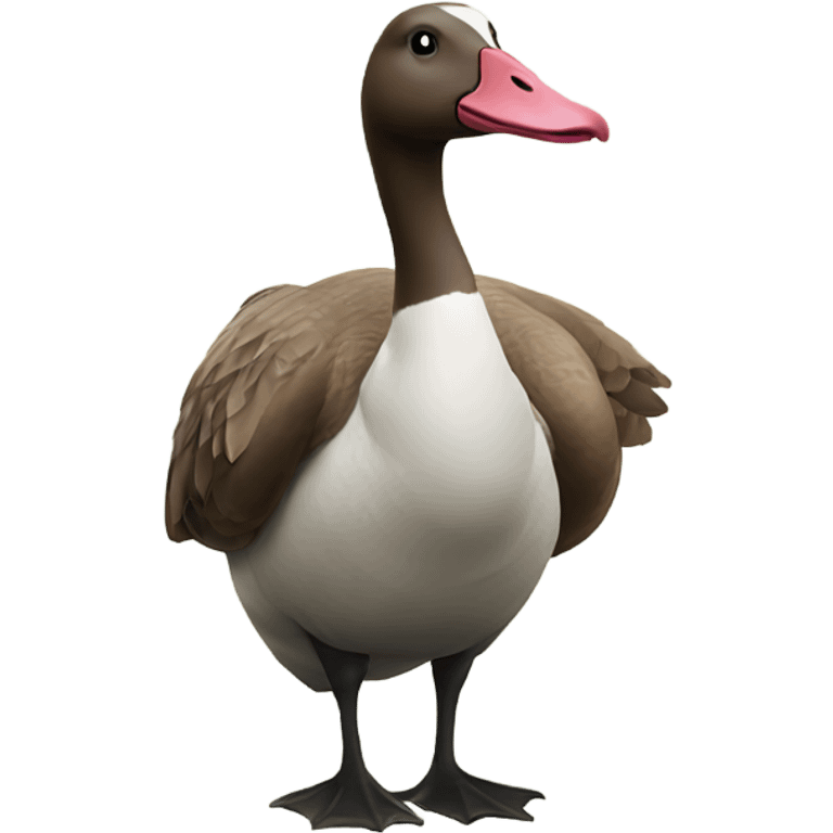 Goose sitting on a moose emoji