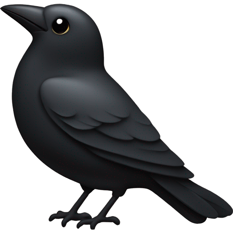 Glyph O with a black bird on it emoji