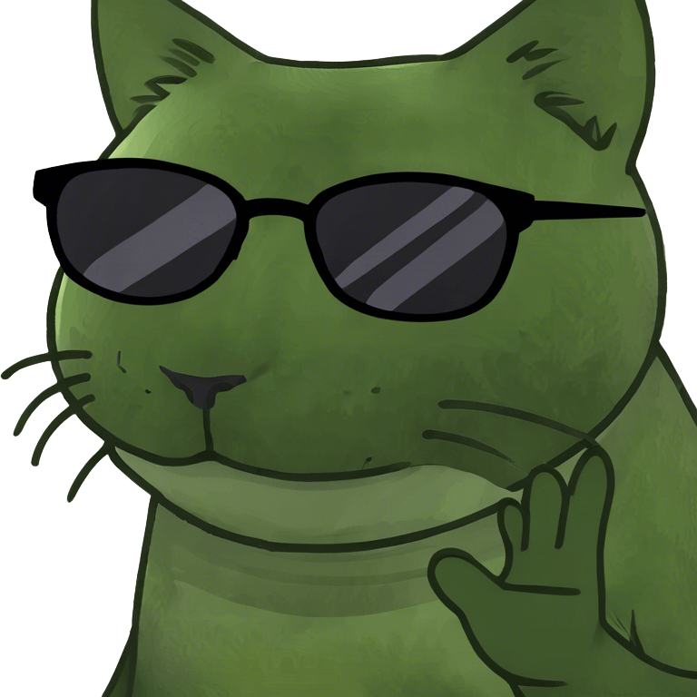 Cat with sunglasses emoji