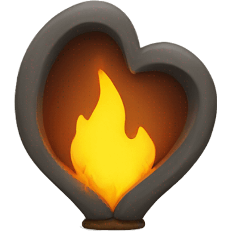 Half hearth with hand emoji