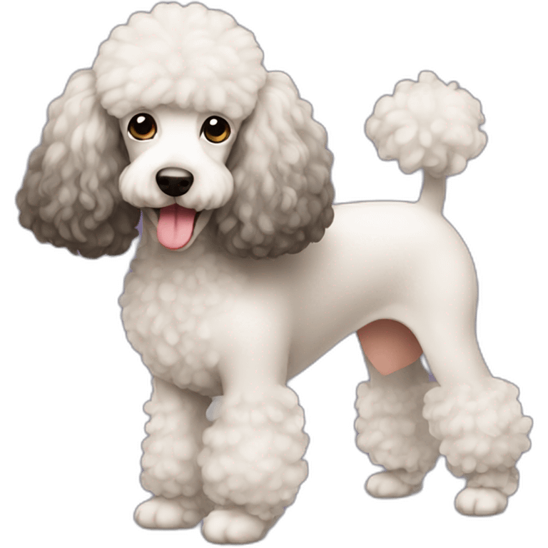 Dog Standart Poodle full body emoji