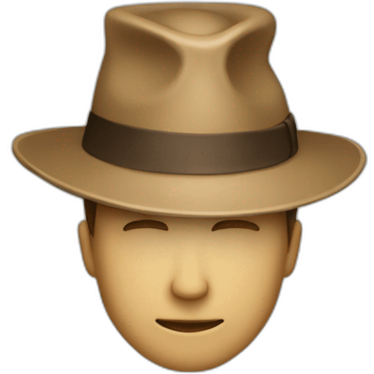 A person wering a hat a small emoji