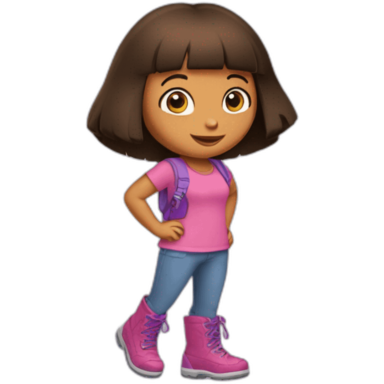 Dora the Explorer with Boots emoji