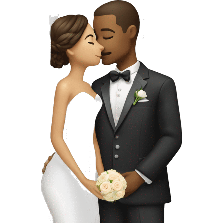 Bride and groom kiss emoji