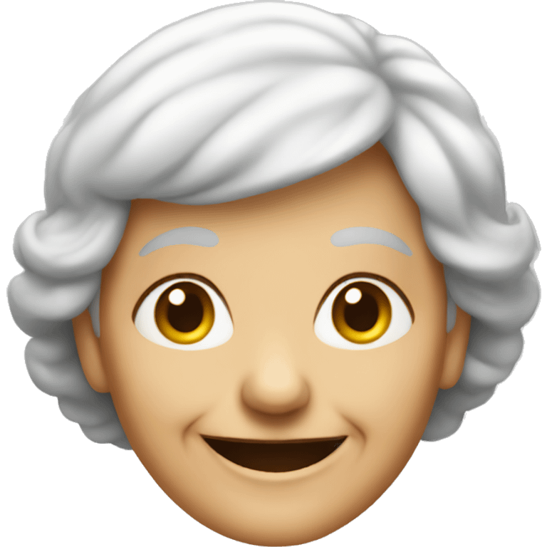 old lady,  smiling emoji