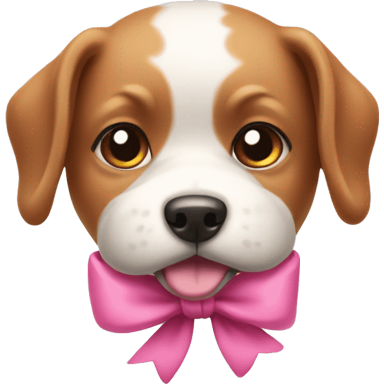 dog with pink bow emoji