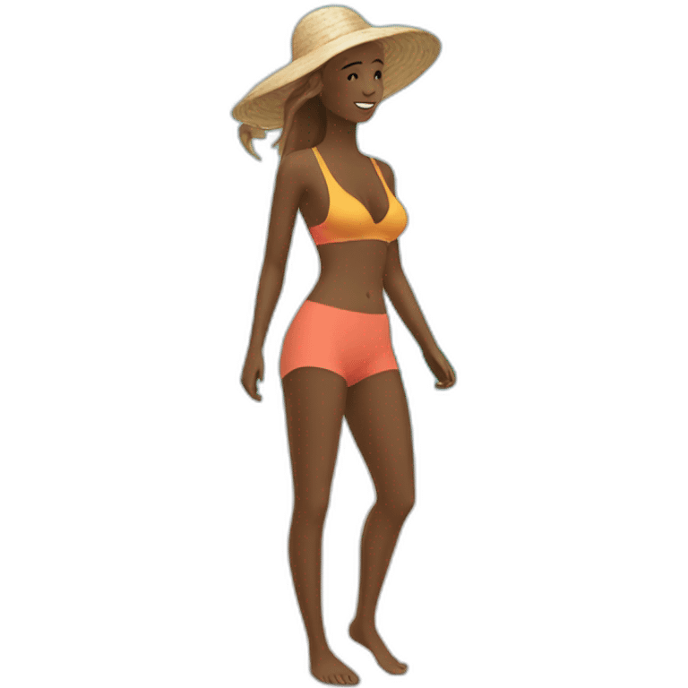 Woman on thé beach-volleys emoji