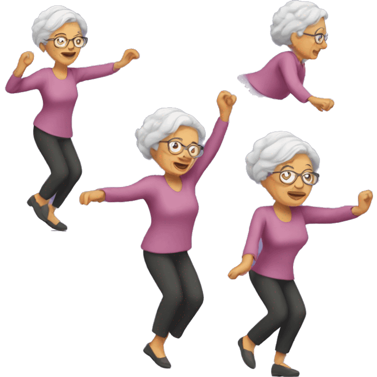 Granny dancing emoji