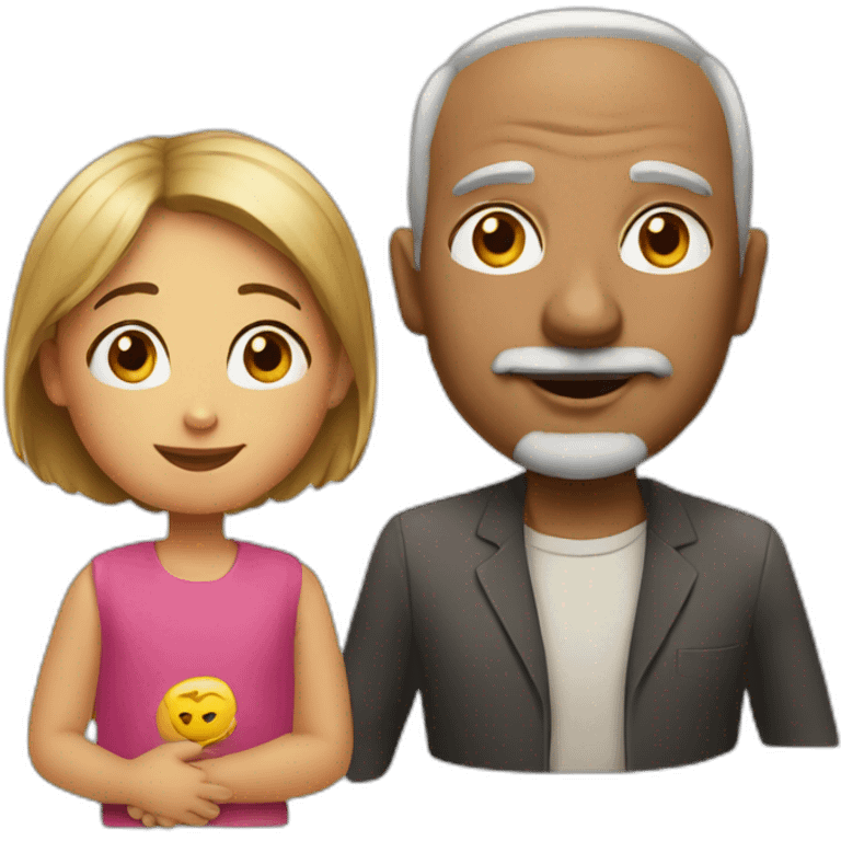 Papa et sa fille emoji