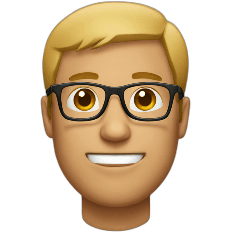 guy with glasses emoji