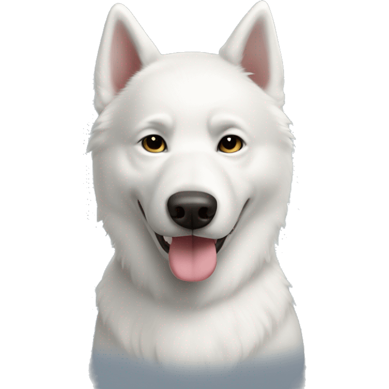 white husky dog named sixx emoji