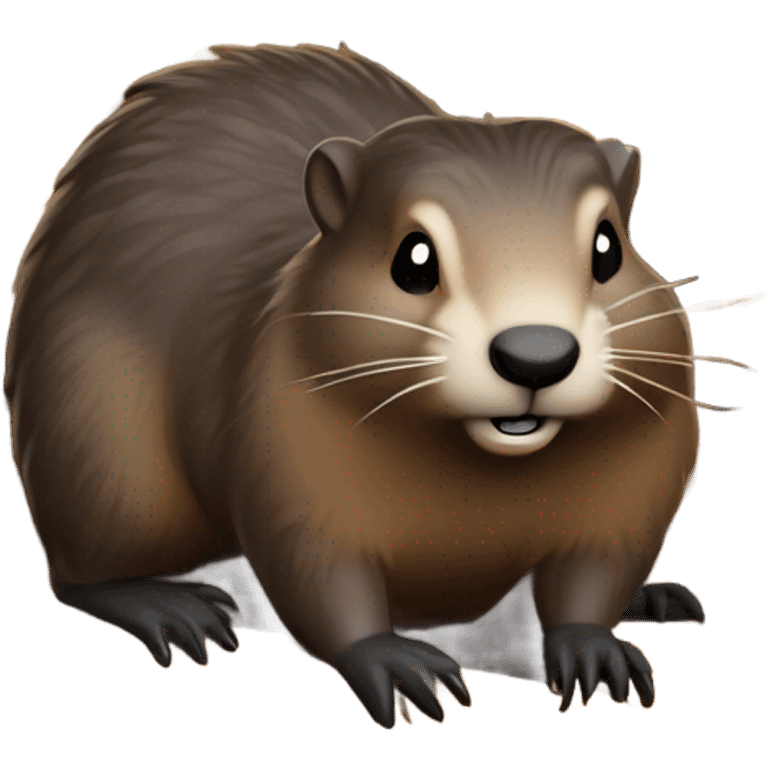 Woodchuck chucking wood  emoji