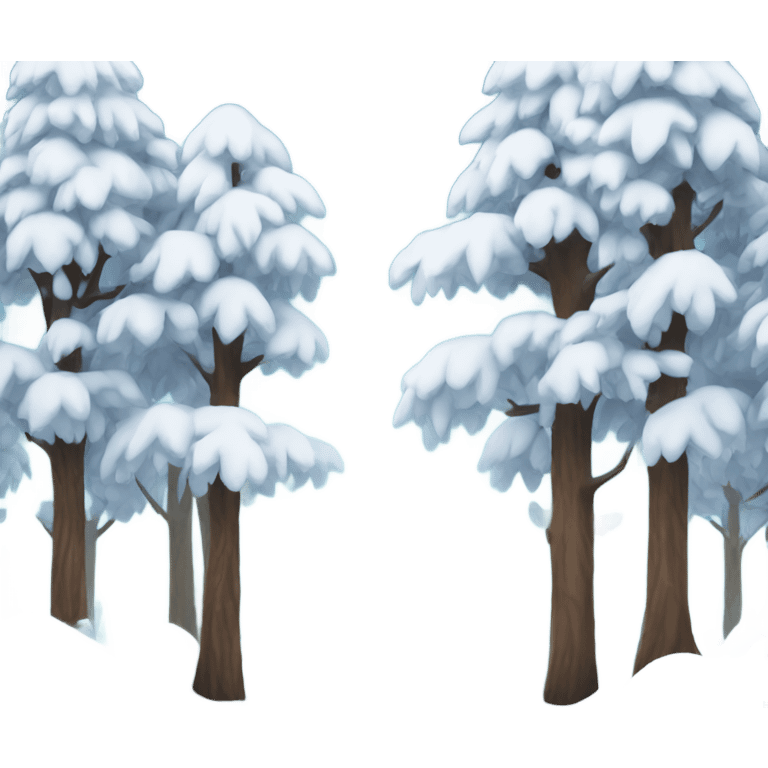 Snow covered Forrest emoji