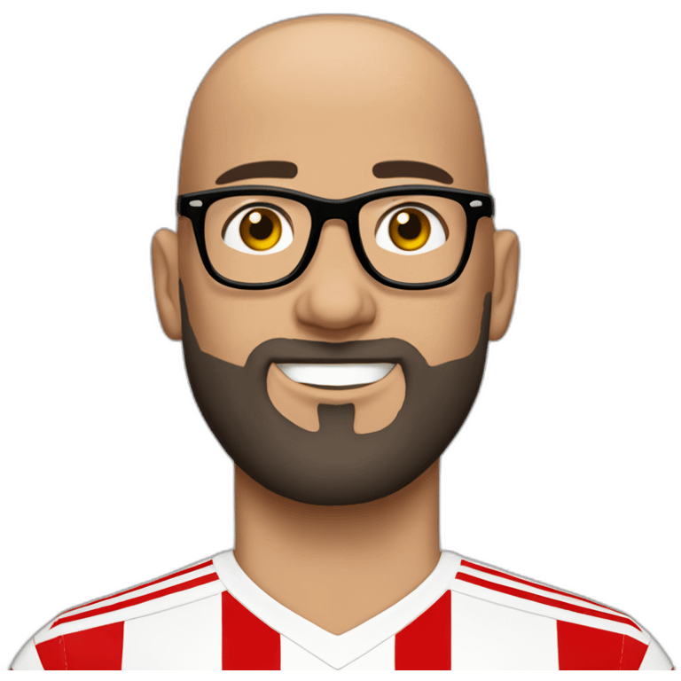 Athletic Bilbao Shaved hair, beard and glasses emoji