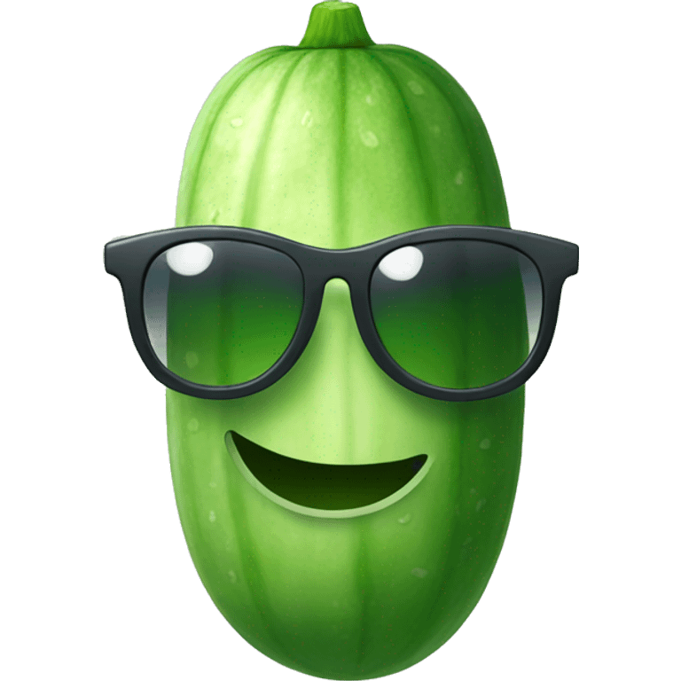 cucumber with sunglasses emoji