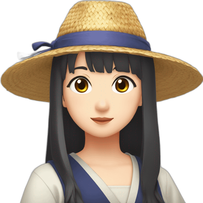 Hinata Shoyo (il est roux) avec un chapeau de paille emoji