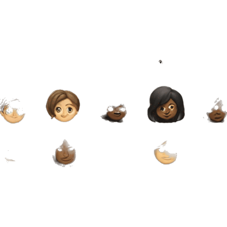 2 women one white with curly brown hair and the other African American with dark skin and straightened black hair emoji