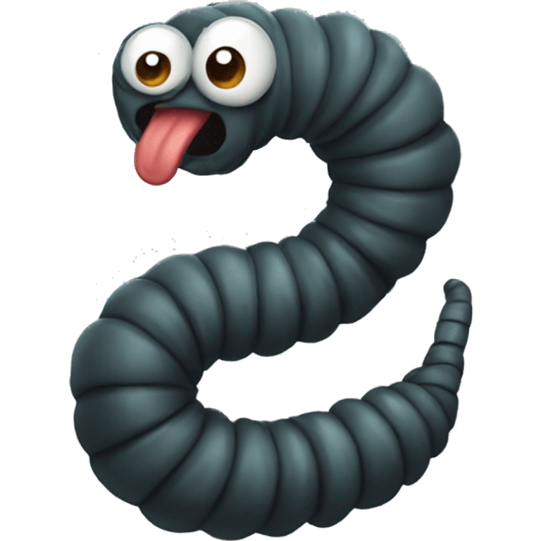 Image of a worm Rip  emoji