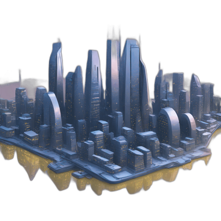 Futuristic City Skyline emoji