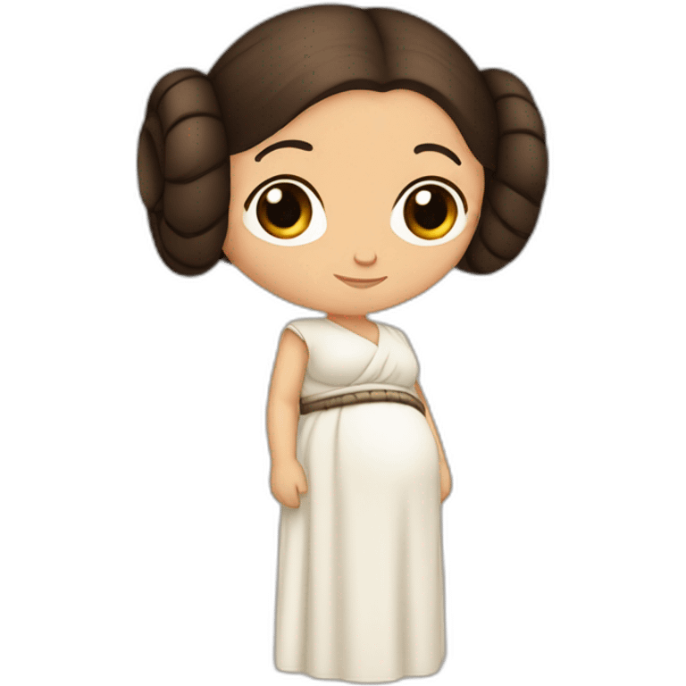 Pregnant princess Leia emoji