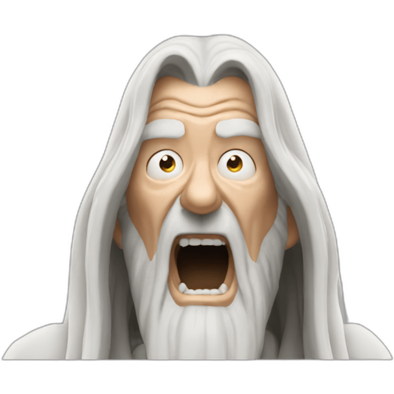 gandalf scream with hands on face emoji