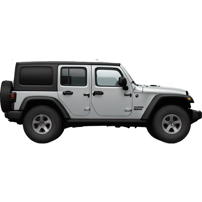 Grey jeep rubicon 4 doors ttiwh truck bed emoji