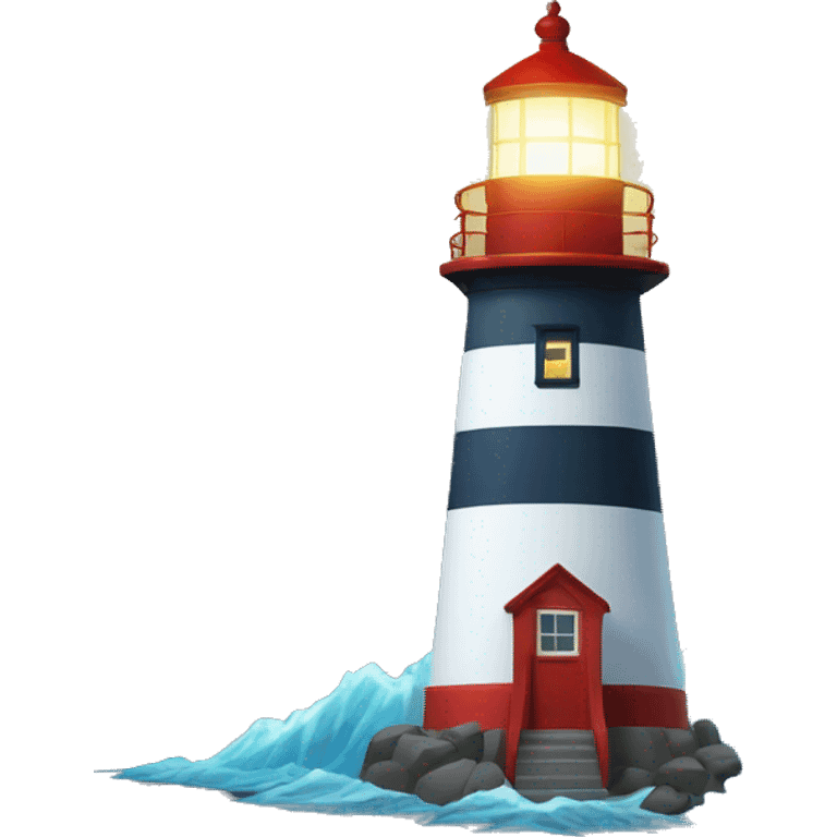 lighthouse and thunder emoji