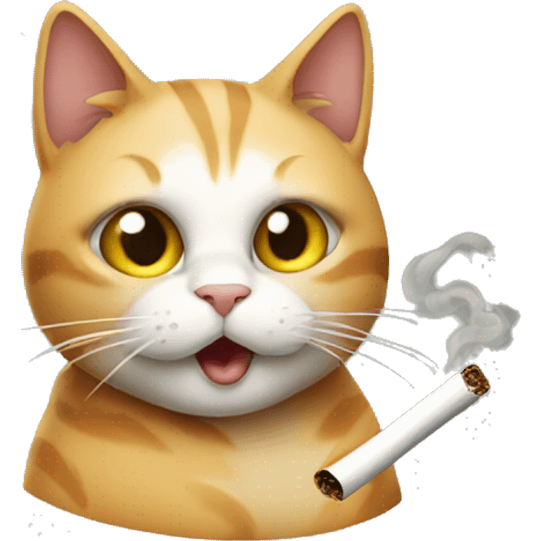 cat smoking emoji