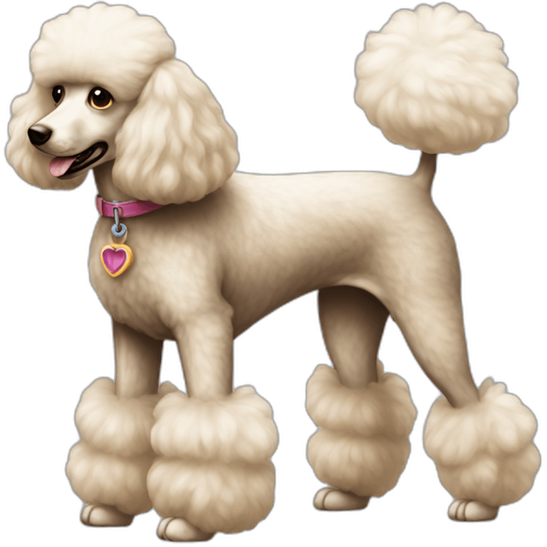 Dog Standart Poodle full-height emoji