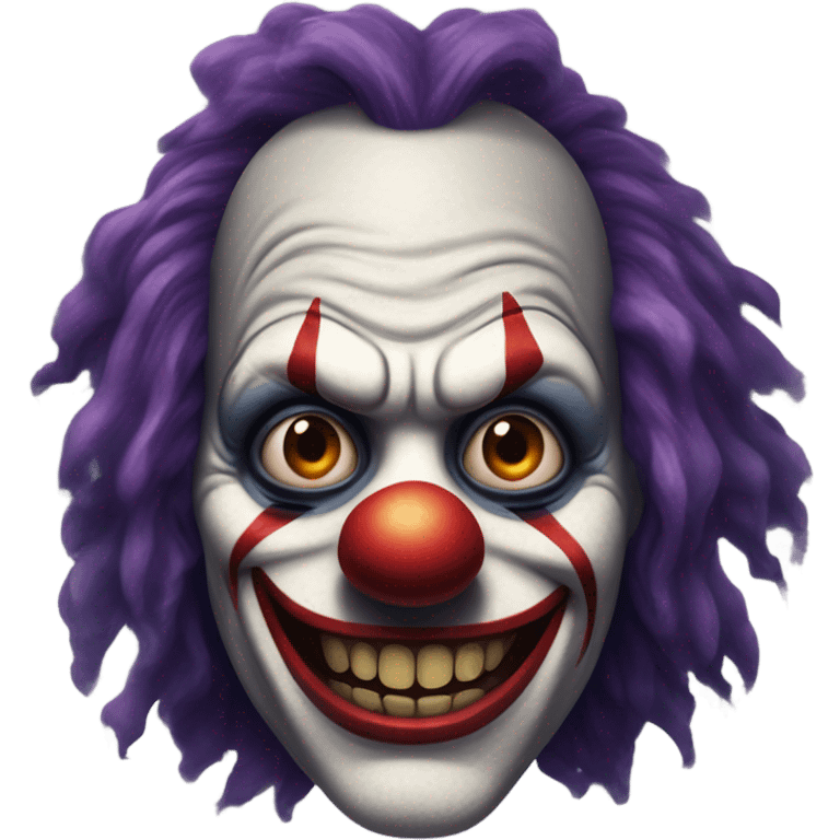 Scary clown emoji