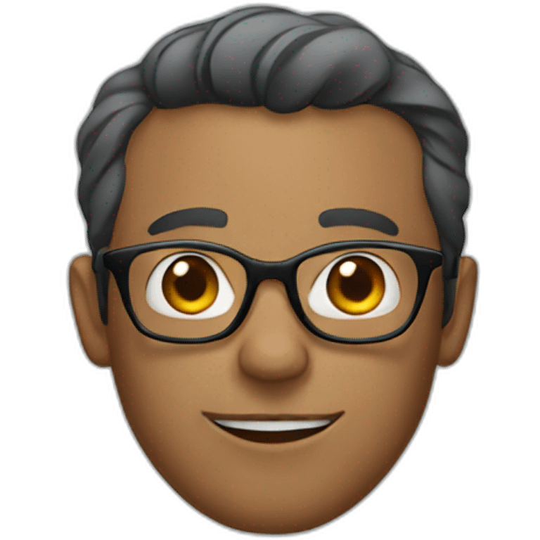 man with glasses emoji