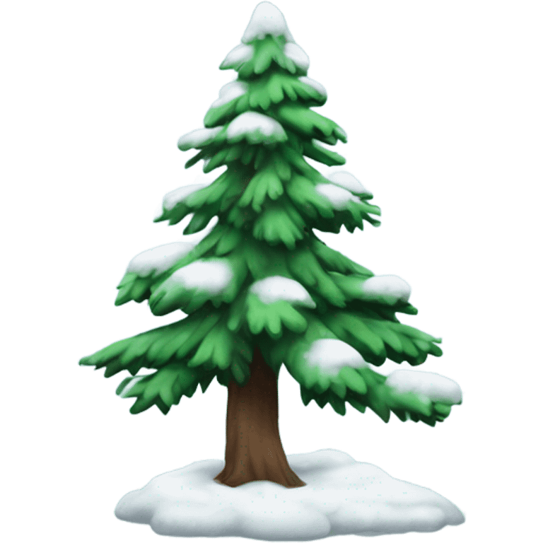 Snowy pine tree emoji