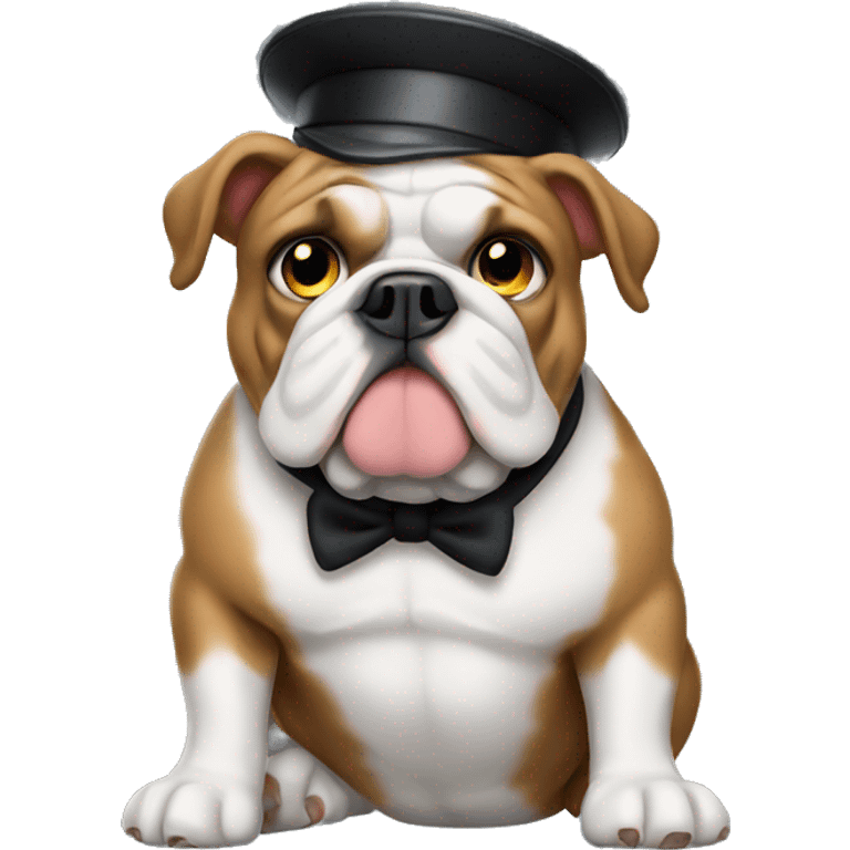 english bulldog conductor music emoji