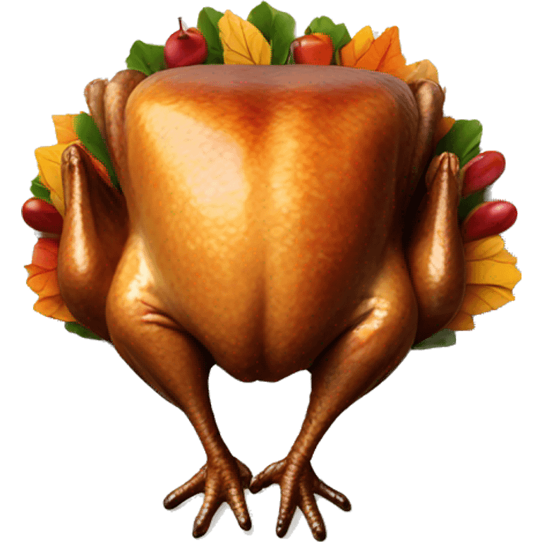 thanksgiving turkey on plate emoji