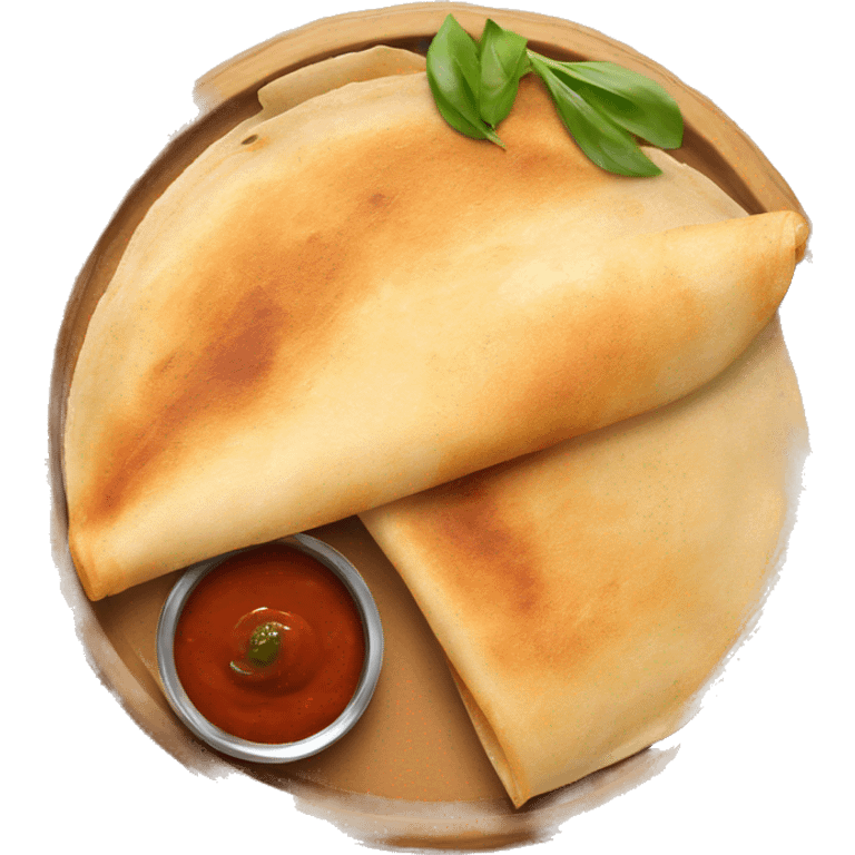 Dosa with chutney emoji