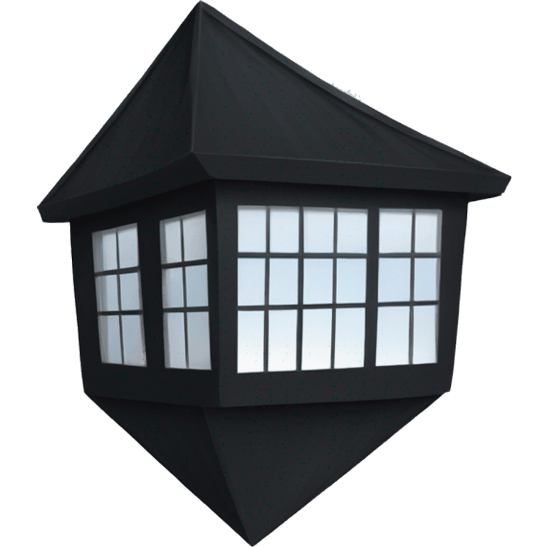 Black building shape of a kite  emoji