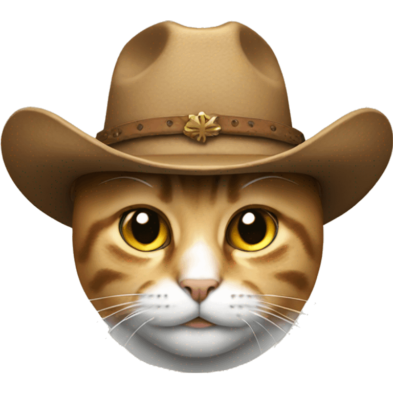 Cat wearing a cowboy hat emoji