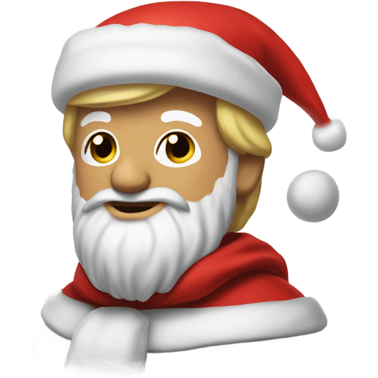 Donald Trump in a Santa Claus suit emoji