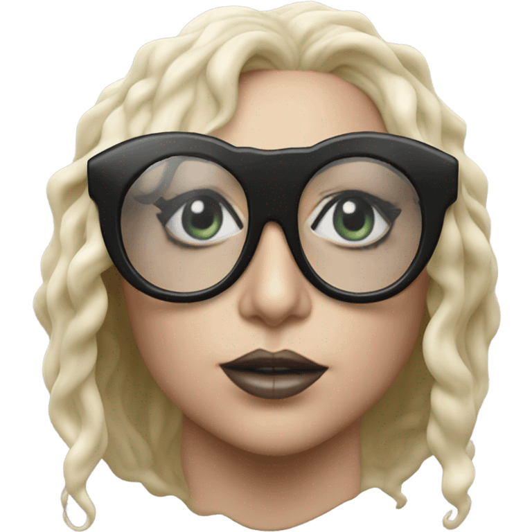 Hyper Realistic lady gaga rain on me black glasses  emoji