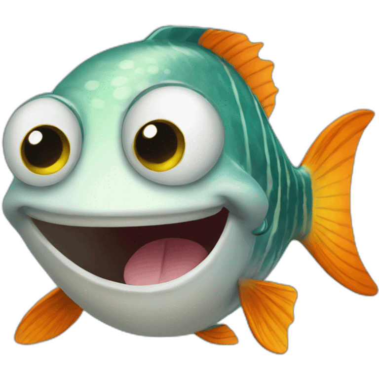 Happy fish emoji