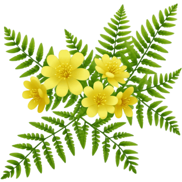 Cinematic Realistic Acacia Emoji, Bright and cheerful, with clusters of fluffy yellow flowers blooming along delicate branches. The wattle’s soft, fern-like leaves sway in the breeze, radiating a sense of warmth and joy. Soft glowing outline, capturing the essence of Australian sunshine, warmth, and beauty in a vibrant acacia tree! emoji