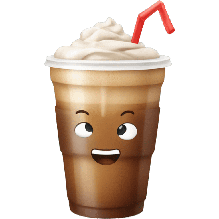 Ice coffee with bow emoji