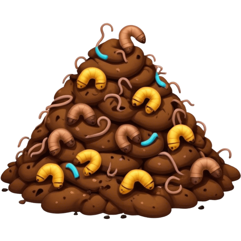 Poo with worms emoji