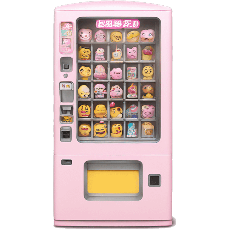 Light pink Japanese gatcha toy vending machine  emoji